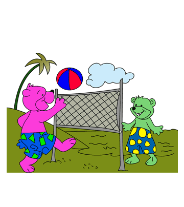 Beach Volley Ball Coloring Pages